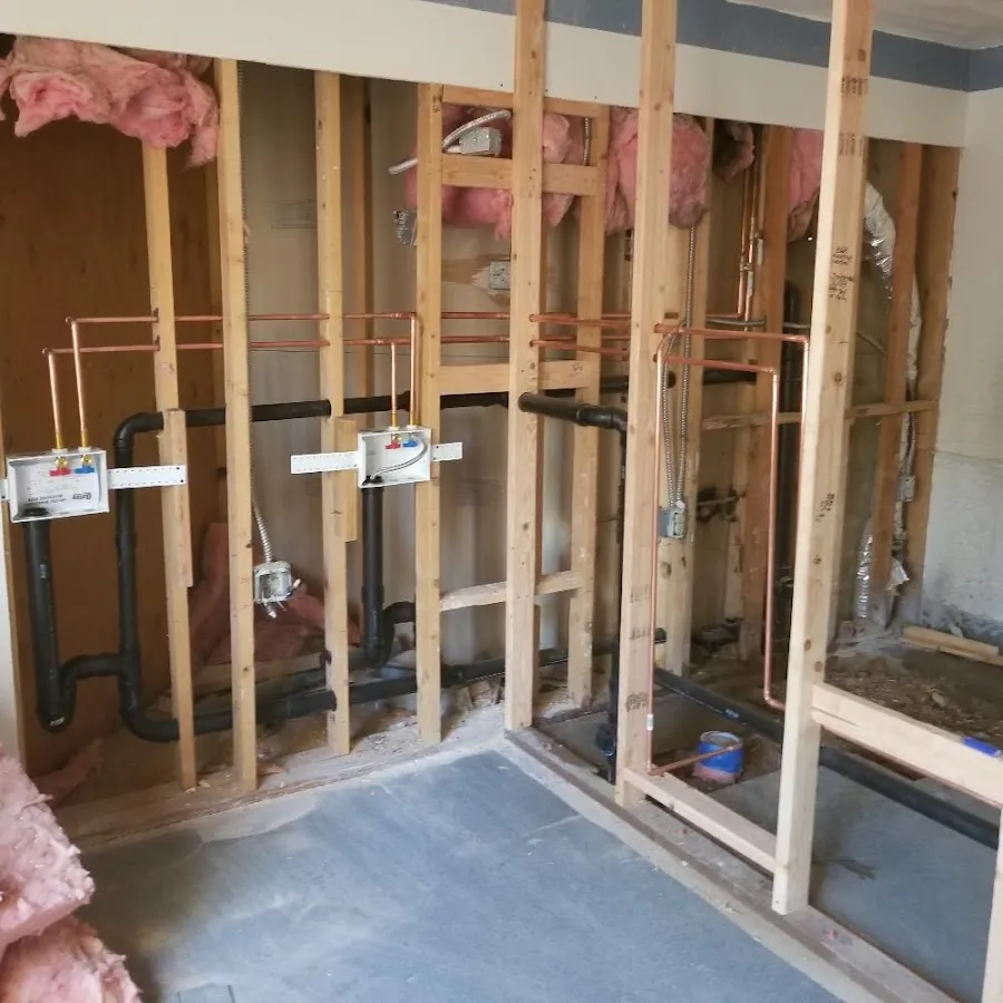 Copper pipe rough-in and plumbing installation in New Baltimore